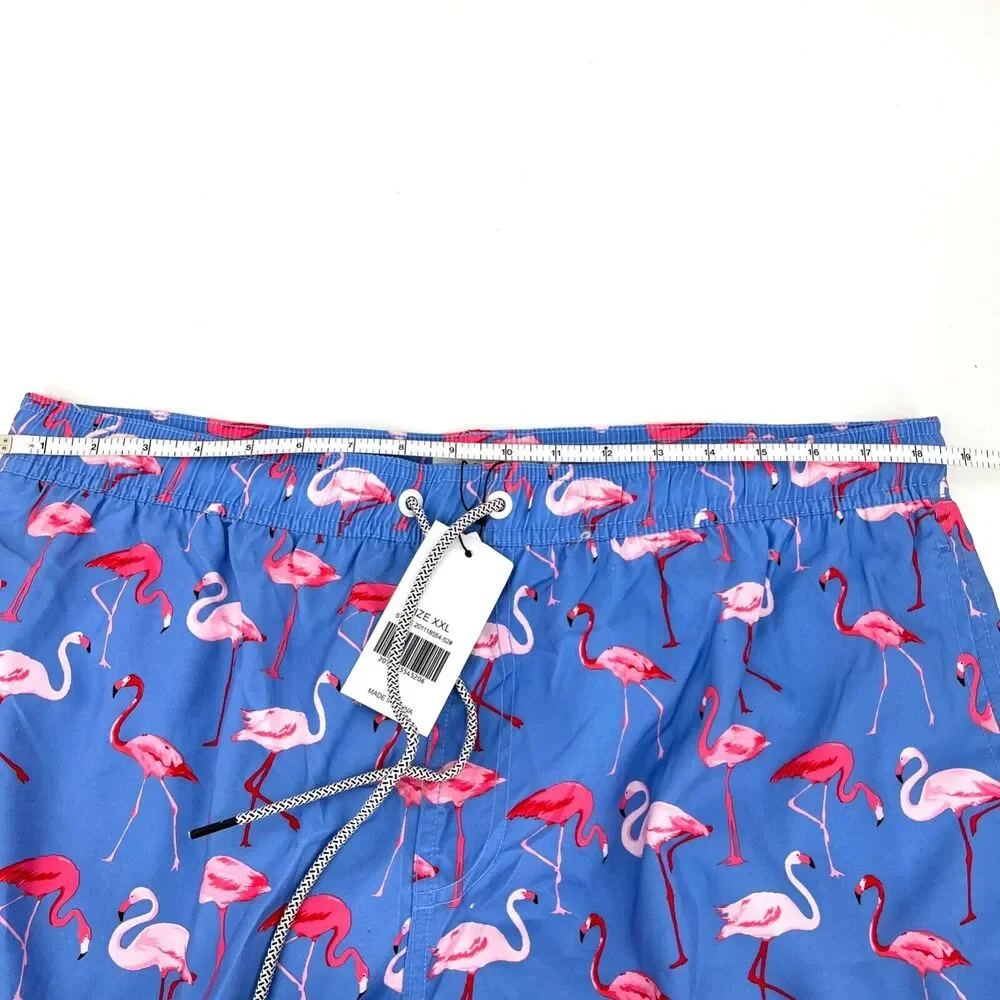 MaaMgic Mens Swim Trunks Flamingo Print Size XXL